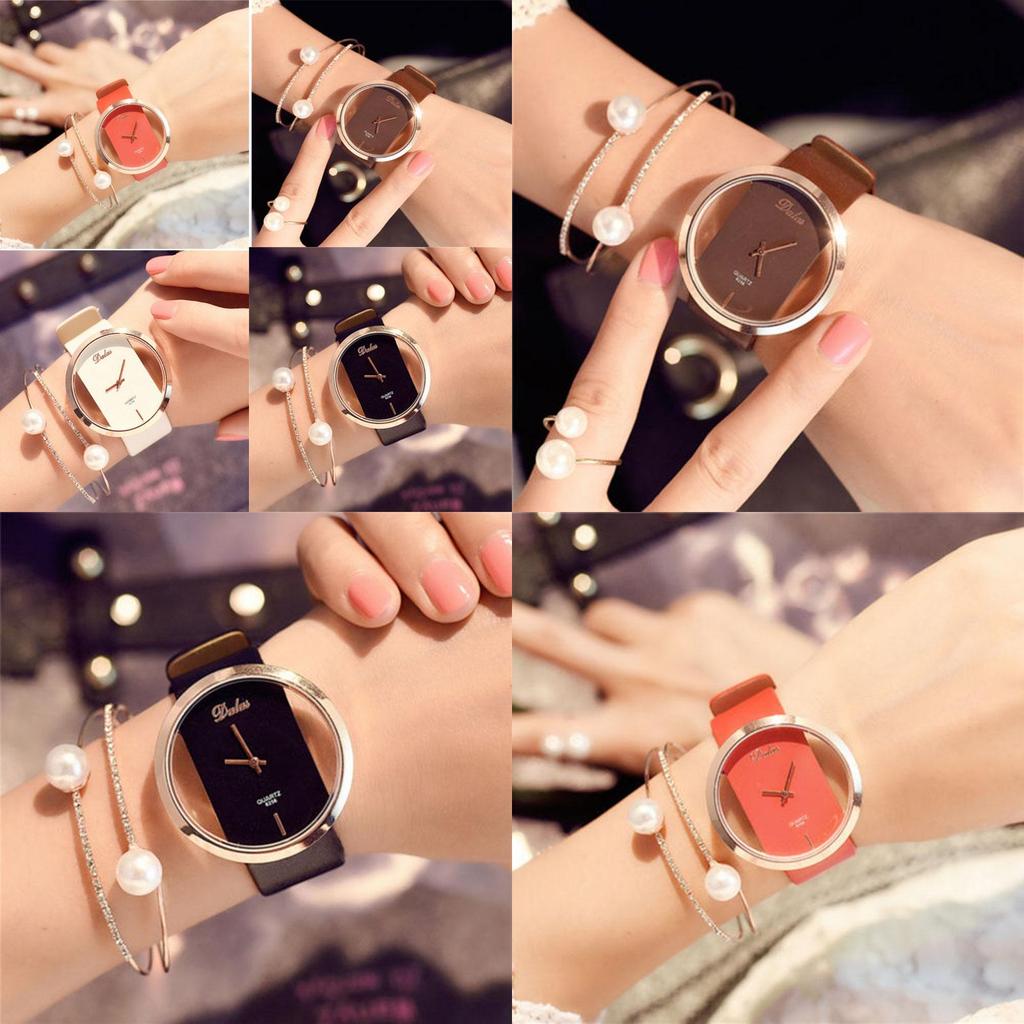 Stylish And Timeless Women's Quartz Watch With Comfortable Artificial Leather Strap