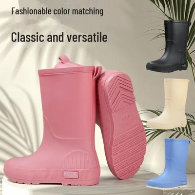 Жіночі нековзкі дощові черевики Morandi Color Mid-Tube - модне класичне гумове взуття для активного відпочинку