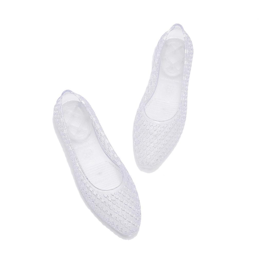 Korean Shallow Mesh Slip-On Women's Transparent Casual Sandals