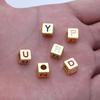 Colorful 26-Letter Square Beads & Oil Drop Letter Pendants for DIY Bracelets & Necklaces