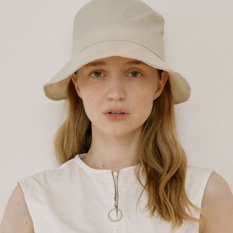 

MAD FACTORY cotton wire bucket hat - ivory ivory