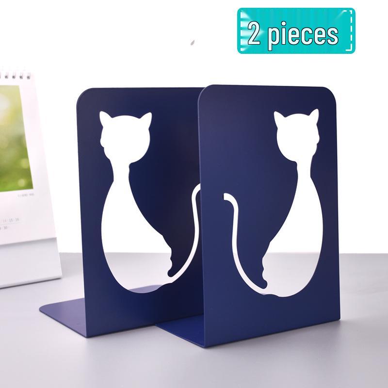 L-Shaped Metal Bookends for Students - Large Desktop Shelf Divider