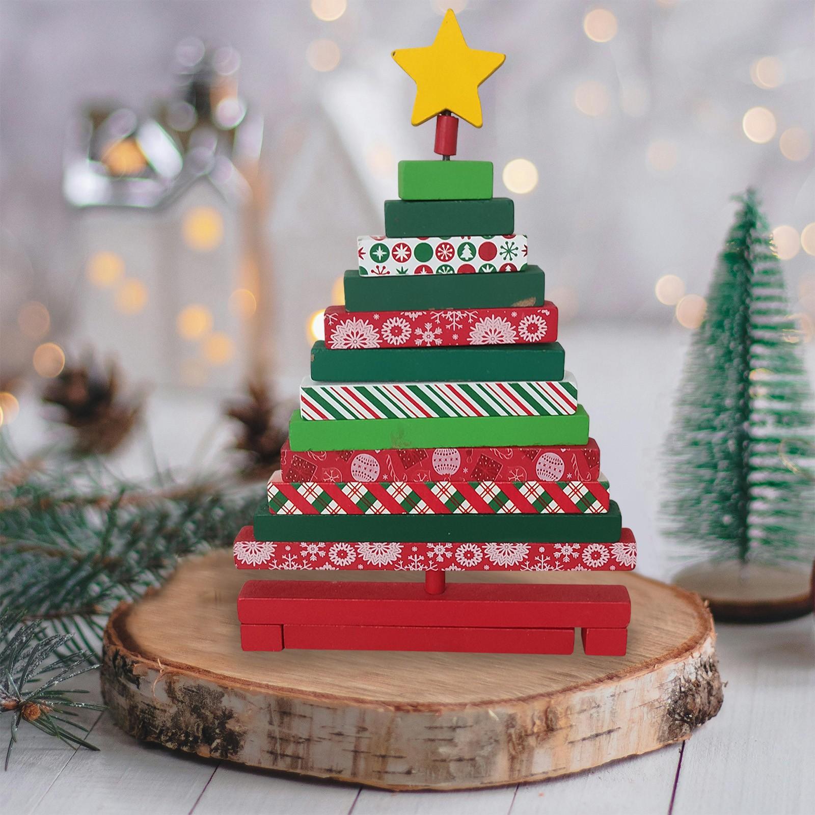 

Деревянные рождественские украшения Настольные украшения Маленькие настольные украшения Деревянные елочные украшения Вращающиеся полоски One Size жёлтый