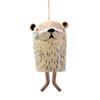 Ceramic Wind Hanging Ornament Animal Shaped Bell for Indoor Outdoor Garden Home Decor Porch Patio