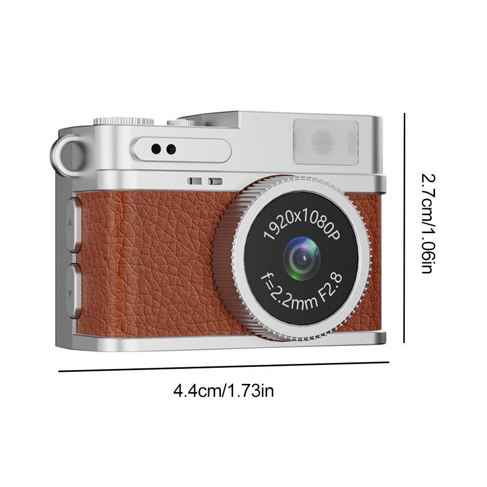 Pocket Video Recorder 1080P Tiny Camera with LED Flash Light Portable Small Camera for Travel Gift for Kids Students