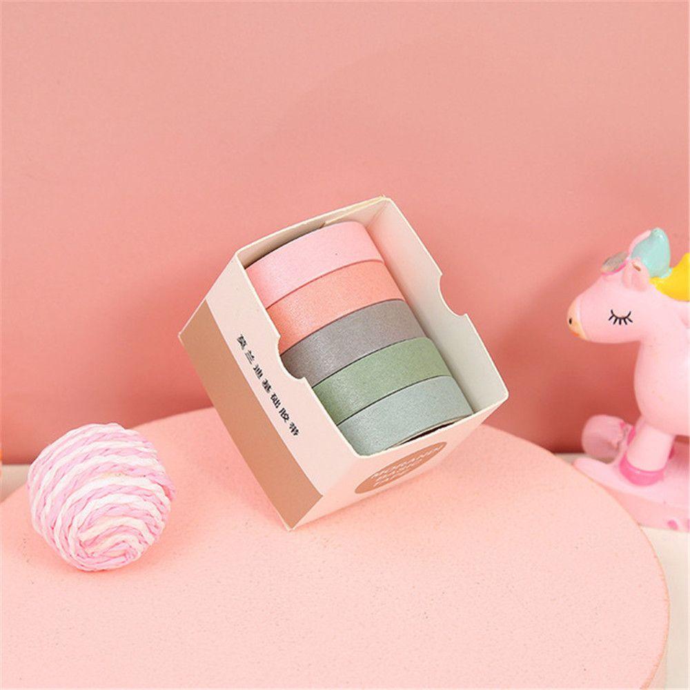 5Rolls/box Decorative Stationery School Adhesive Scrapbooking Washi Tape Masking Tape