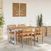 Garden Table Gray 140 X 80 X 75 Cm Solid Acacia Wood