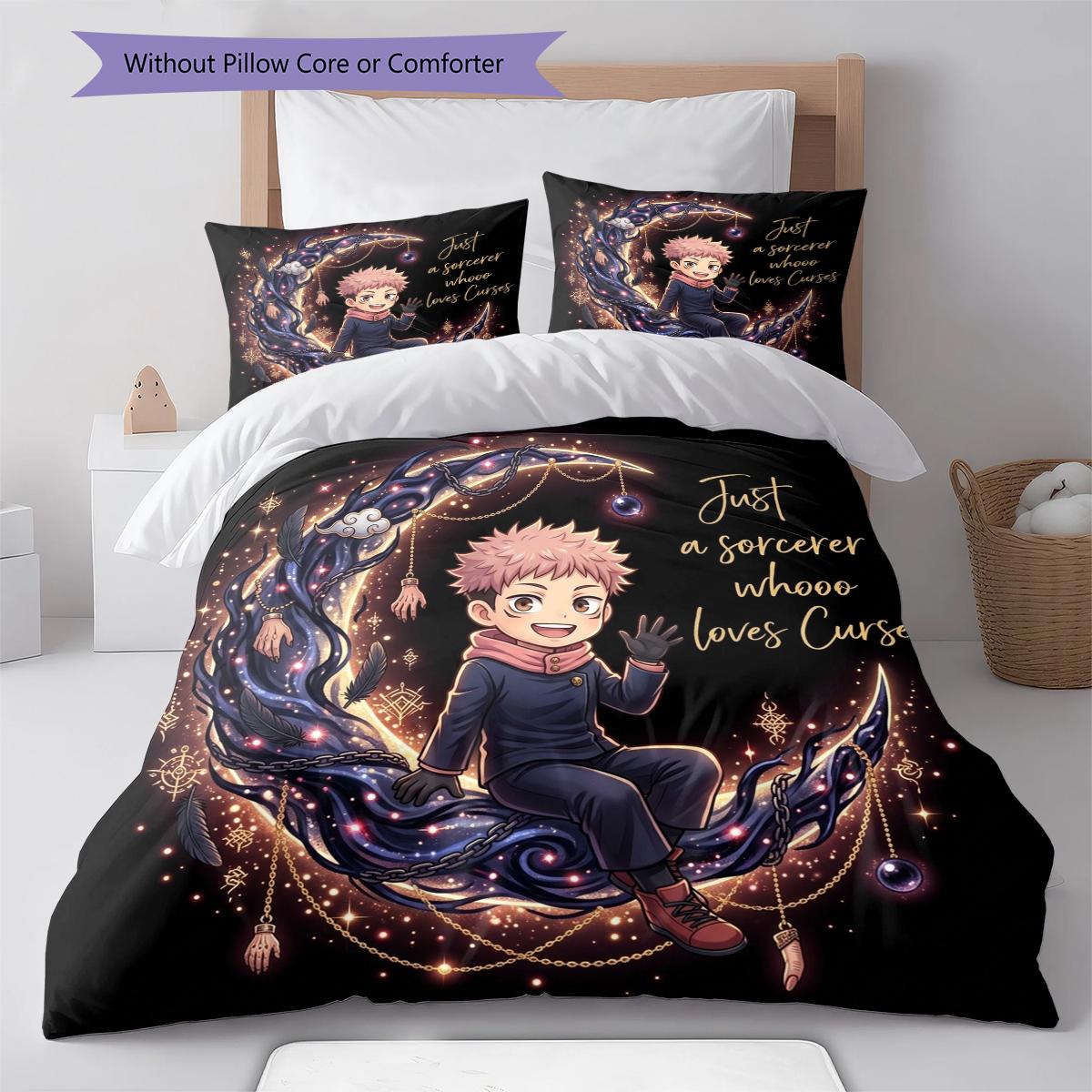 Jujutsu Kaisen Duvet Cover Comfortable Cozy, Children Bedding Gift Set, Extra Large  Multiple Sizes -HE100 135x200cm