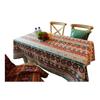 Tovaglia Impermeabile e Resistente all'Olio Stile Bohemien Tovaglia Rettangolare Stampata a Righe Panno Decorativo Copritavolo