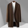 Autumn and Winter Men's Woolen Coat Medium and Long Single-breasted Suit Collar Youth Woolen Coat Men's Coat