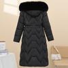 Fashion Winter Woman Coats Hooded Faux Fur Collar Thick Warm Plus Size Long Parkas Loose Women's Jackets
