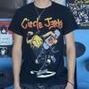 Camiseta Negra Unisex de Manga Corta de la Banda Circle Jerks de los 90 vtg NH18157 Camiseta Unisex