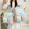 Schulrucksack Neuer hochwertiger Rucksack ins Süßes Karomuster Kosmetiktasche Leichter Reiserucksack Schulrucksack für Mittel- und Oberstufenschüler
