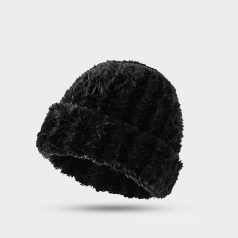Cozy Knitted Imitation Fur Hat with Ear Protection for Autumn/Winter Warm Hat