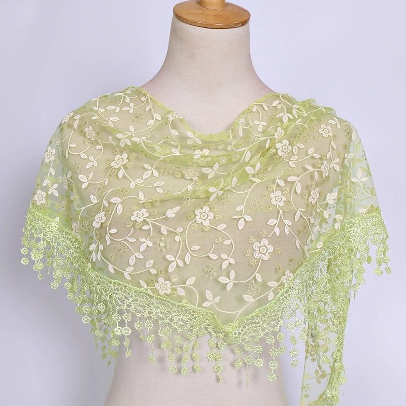Women Triangle Bohemian Floral Tassel Scarves Shawl Female Spring Summer Headband Scraves