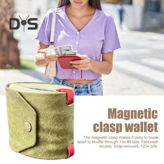 Peněženka Cash Wrap Rychlý přístup k hotovosti Držák na peníze Organizér na hotovost z umělé kůže s magnetickým zapínáním Praktická peněženka pro barmana, holiče