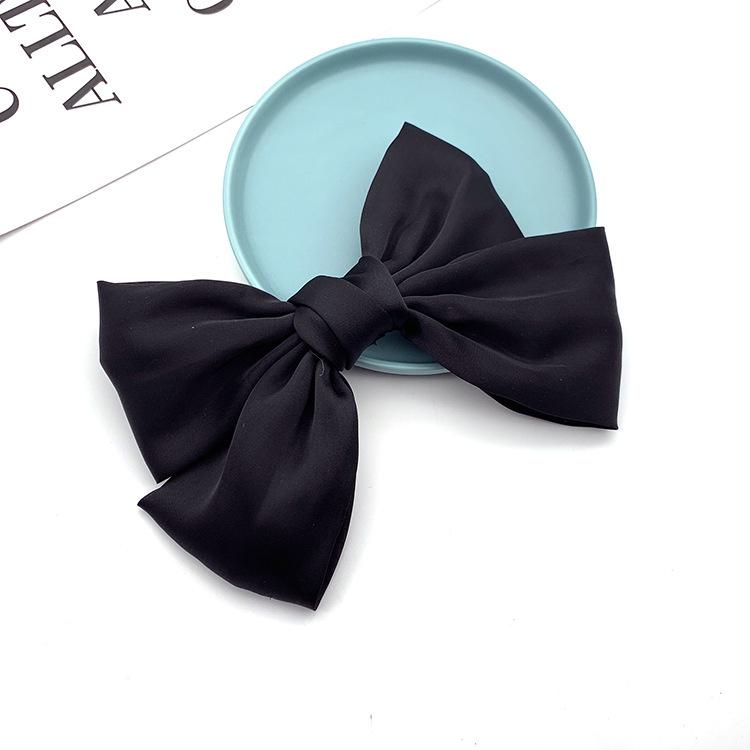 Elegant Satin Ribbon Hairpins With Big Bow For Women And Girls Accessories
