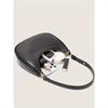 New Fashionable And Simple Crescent-Shaped Bright Surface Shoulder Bag, With A Distinctive Texture And Classic Look That's Suitable
