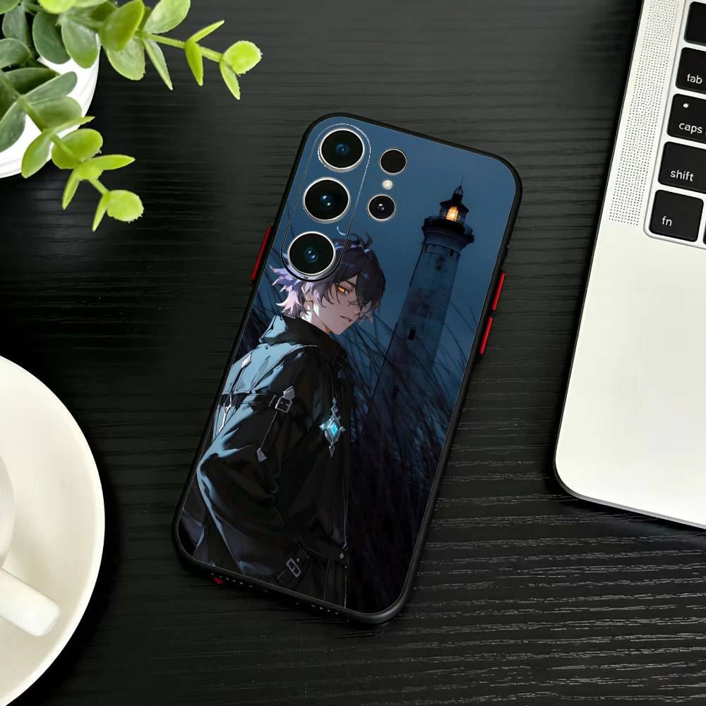Genshin Y-Kaedehara Kazuha Phone Case For Samsung S26,S25,S24,S23,S22,S30,S21,Ultra,Plus,FE 5G Black Soft Cover
