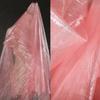 Tessuto Trasparente Speciale Pieghettato Micro-testurizzato in Nylon 100/300/500cm Trasparente per Abiti da Sera Disegnato da un Designer