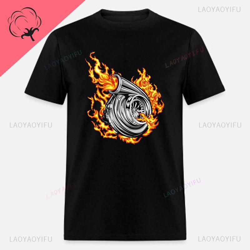 New Boost Turbo Engine Printing Tshirt Car Parts Funny Mechanic Cotton Teeunisex Summer Fashion Top Personality Unisexs Clothing