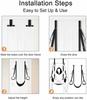 Hanging Adult Cushion Door Swing with Soft Seat & Leg Pad Over the Door Sex Swing M Split Leg Strap Sex Toys for Couples