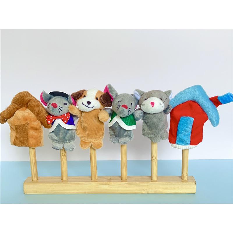 Animal Finger Puppet Display Rack for Kindergarten and Dollhouse Language Areas