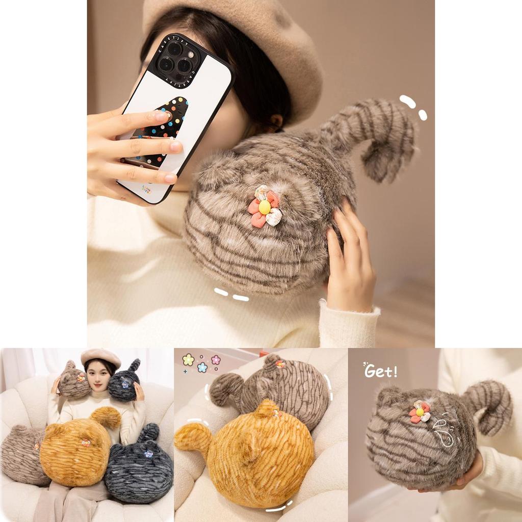 Adorable Cat Plush Toy Soft Cuddly Pillow Doll For Girls Perfect Gift For Sleeping