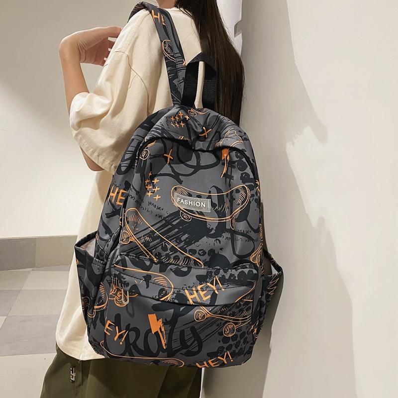 Мужской рюкзак с принтом граффити для женщин — фото 7