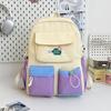Schoolbag Lightweight schoolbag Student contrasting color design Simple middle school student college student backpack Outdoor travel Leisure