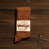 Unisex Baumwollsocken mit Streifen im amerikanischen Stil - Dick, warm, mittelhoch für Herbst/Winter