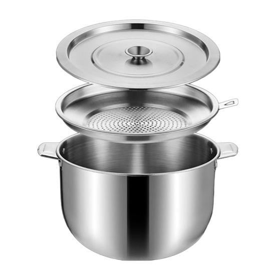 Edelstahl Ölbehälter mit Deckel & Sieb Robuster Küchenschmalztopf zur Aufbewahrung von Frittierfett Filterung Rostfrei Spülmaschinenfest