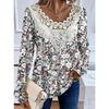 IHUASU Women's Fashion Casual Long Sleeve O-Neck Blouses & Shirts