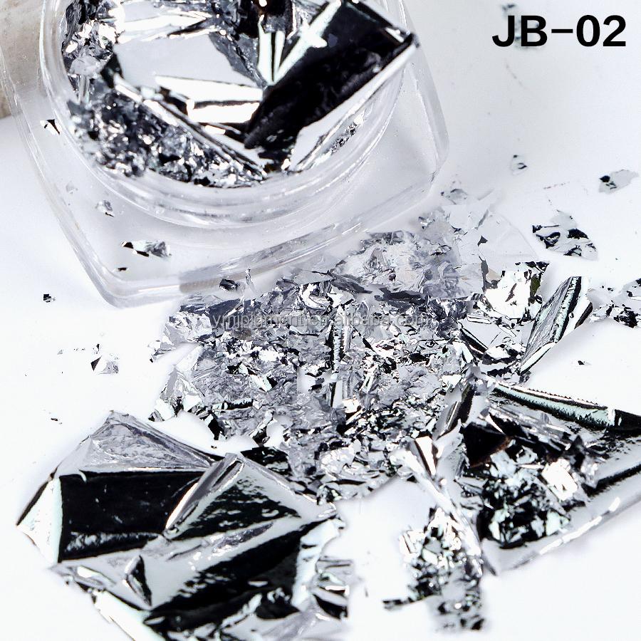 Bulk 50g Bag Nail Gold Foil Flakes Gold Leaf Flakes for Resin Crafts Slime Nail Art Painting Cake Gilding Decoration