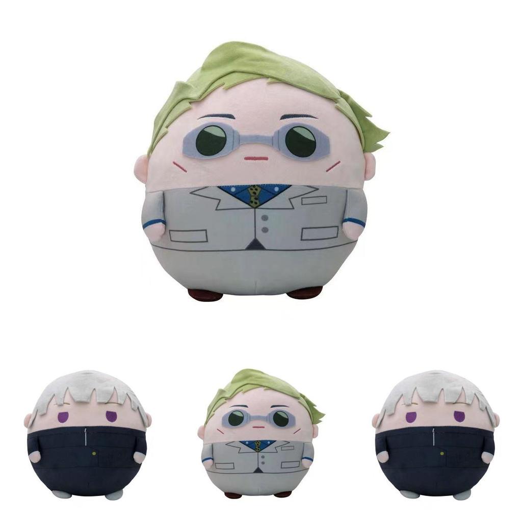 בובות קטיפה חמודות של Jujutsu Kaisen עם דמויות גוג'ו סאטורו, יוג'י איטאדורי ומגומי פושיגורו בעיצוב קטיפה קצרה ורכה לאספנים ומעריצים