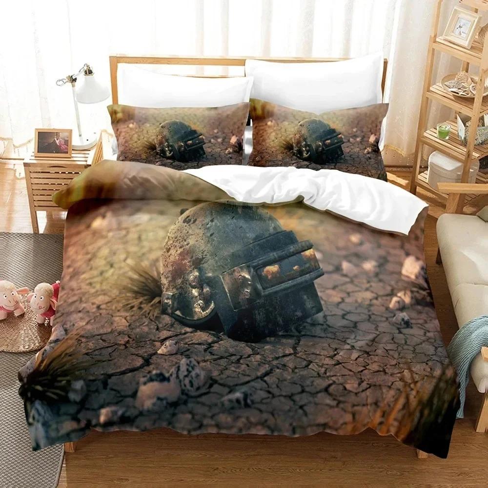 3D Print Game Battlegrounds PUBG Bedding Set Boys Girls Twin Queen Size Duvet Cover Pillowcase Bed Kids Adult Home Textileextile