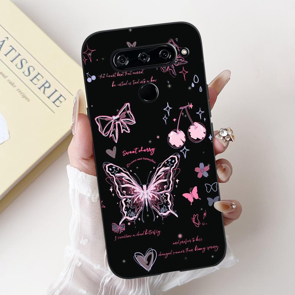 For LG V40 V50 ThinQ Case V50S ThinQ Cute Cartoon Cat Luxury Cool Shockproof Silicone Back Cover For LG V50S ThinQ 5G Phone Case