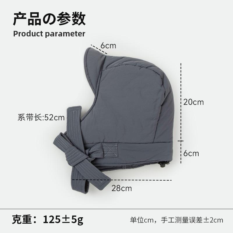 Down Cotton Pilot Fashion Ski Riding Ear Protection Hat Strap Cold Helmet Liner Pullover Hat