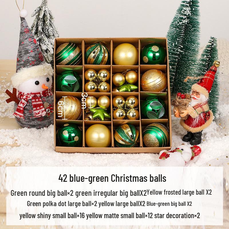 44-teiliges Weihnachtsbaum-Hängekugel-Set - 6cm Farbige Dekorationen