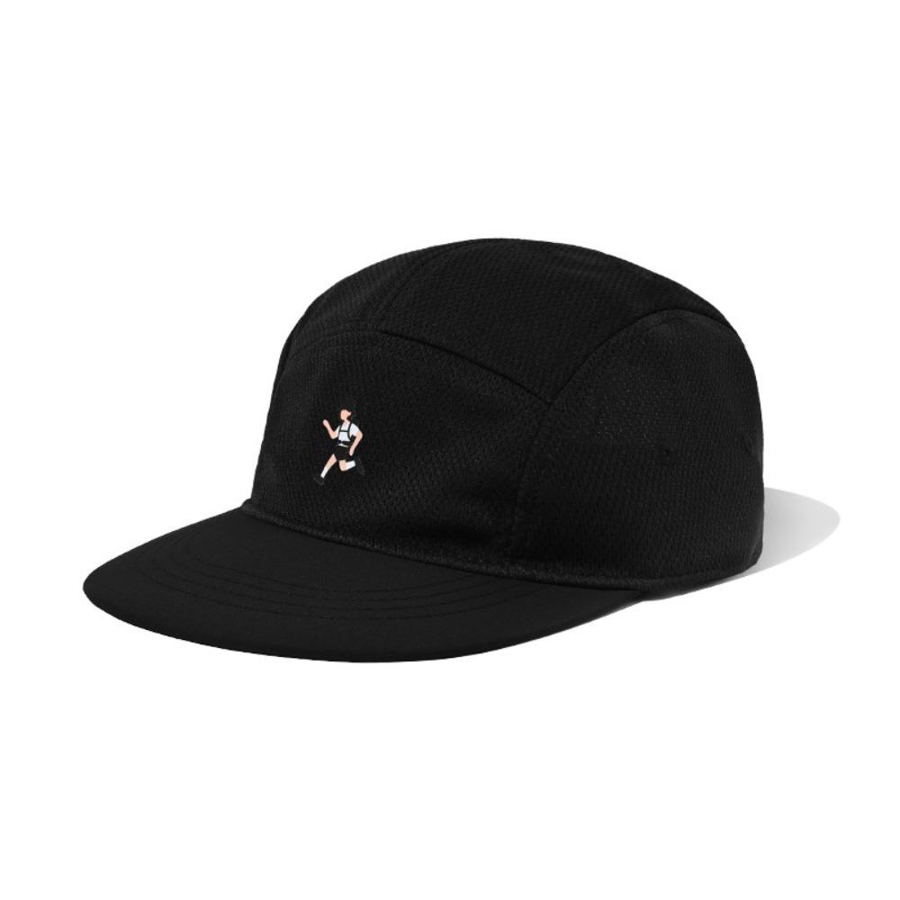 

Unisex Quick-Dry Duckbill Cap - 5-Panel Soft Brim, Breathable Mesh, Runner Embroidered Adjustable Outdoor Baseball Hat Adjustable чёрный