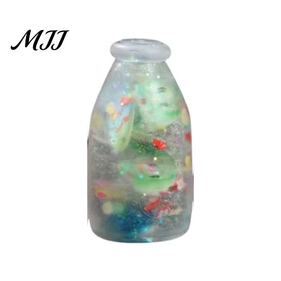 Odorless Stress Ball Milk Bottle Squeeze Ball, Slow Rising Glitter Liquid Fidget Toy for Soft Tactile Adults Kids, Cute Decompression Anxiety Relief,