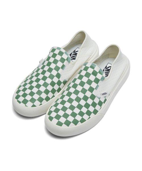 [Vans] ComfyCush One - Checkerboard Green:Marshmallow VN0A45J5V0N1