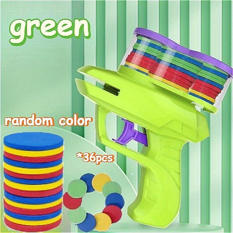 Dishes Handheld UFO Soft Foam Dart Launcher - Vibrant Colorful Toy Guns Ages 3+, Parent- Interactive Multiplayer Battles