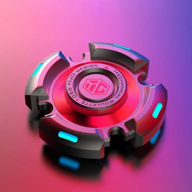 Fidget Spinners για Ενήλικες και Παιδιά, Παιχνίδι Fidget για Ανακούφιση από Στρες, Άγχος, ΔΕΠΥ, Μεταλλικά Παιχνίδια Spinner Δακτύλου/Χεριού με Φωτεινό Φως