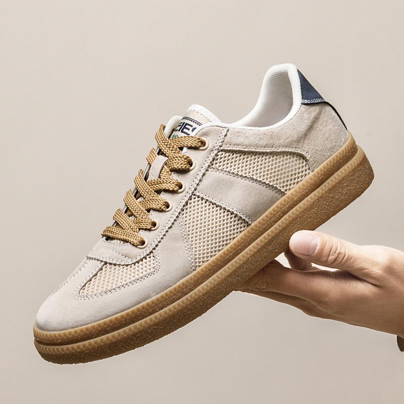 Quality men s casual board shoes summer new mesh comfortable flat-bottomed trendy shoes green luck 45 абрикосовый