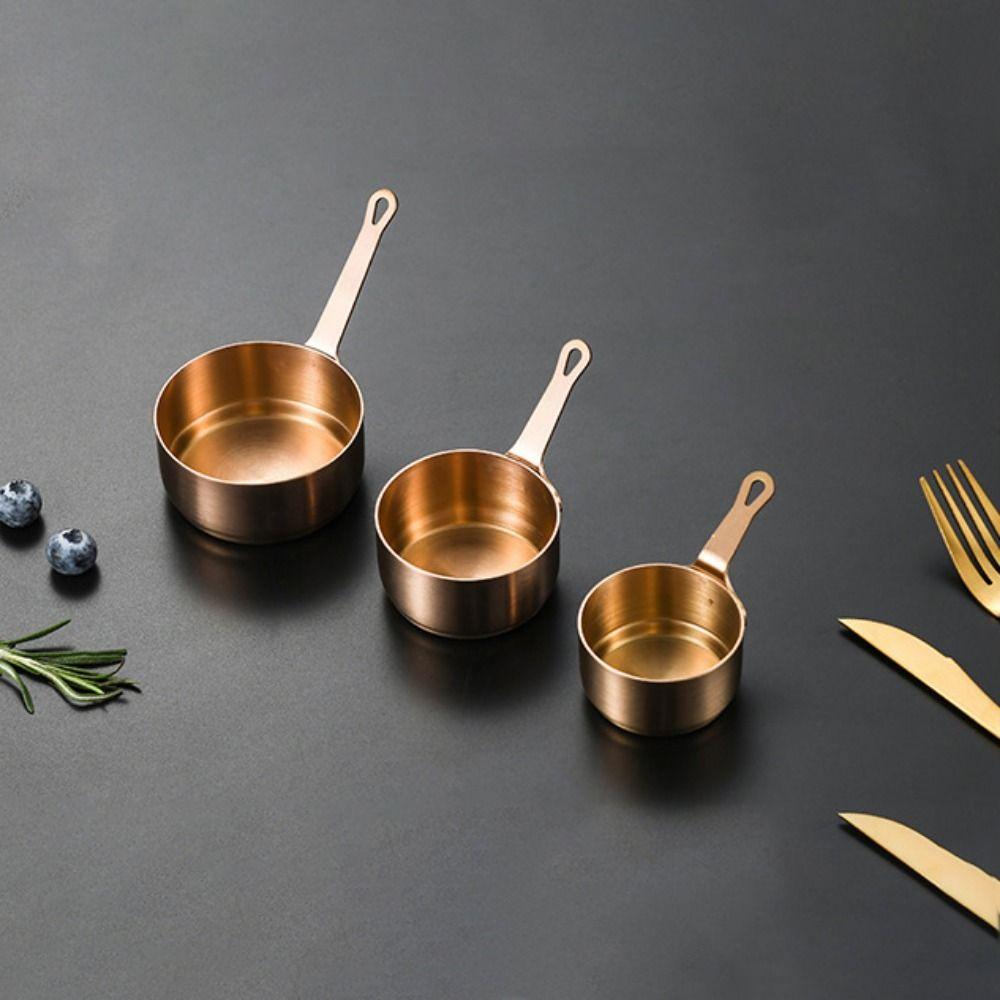 Stainless Steel Sauce Cup with Handle Seasoning Bowl Multifunction Mini Sauce Pan  Steak