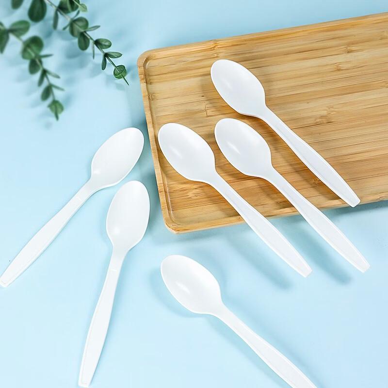 Biodegradable Disposable Long-Handle Spoons
