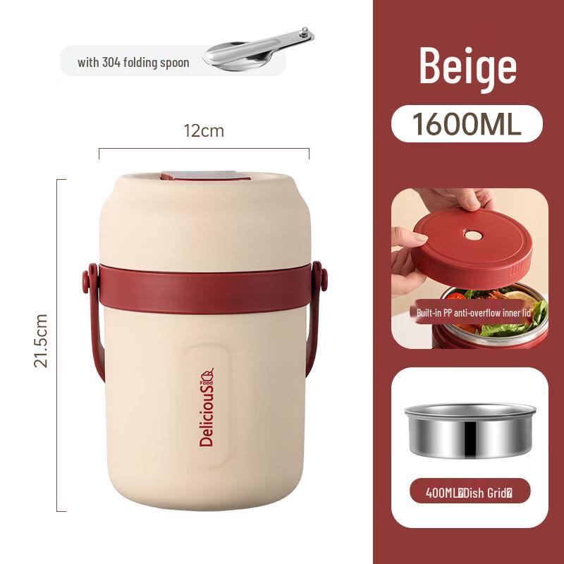 ZISIZ Multi-Layer Stainless Steel Insulated Lunch Box