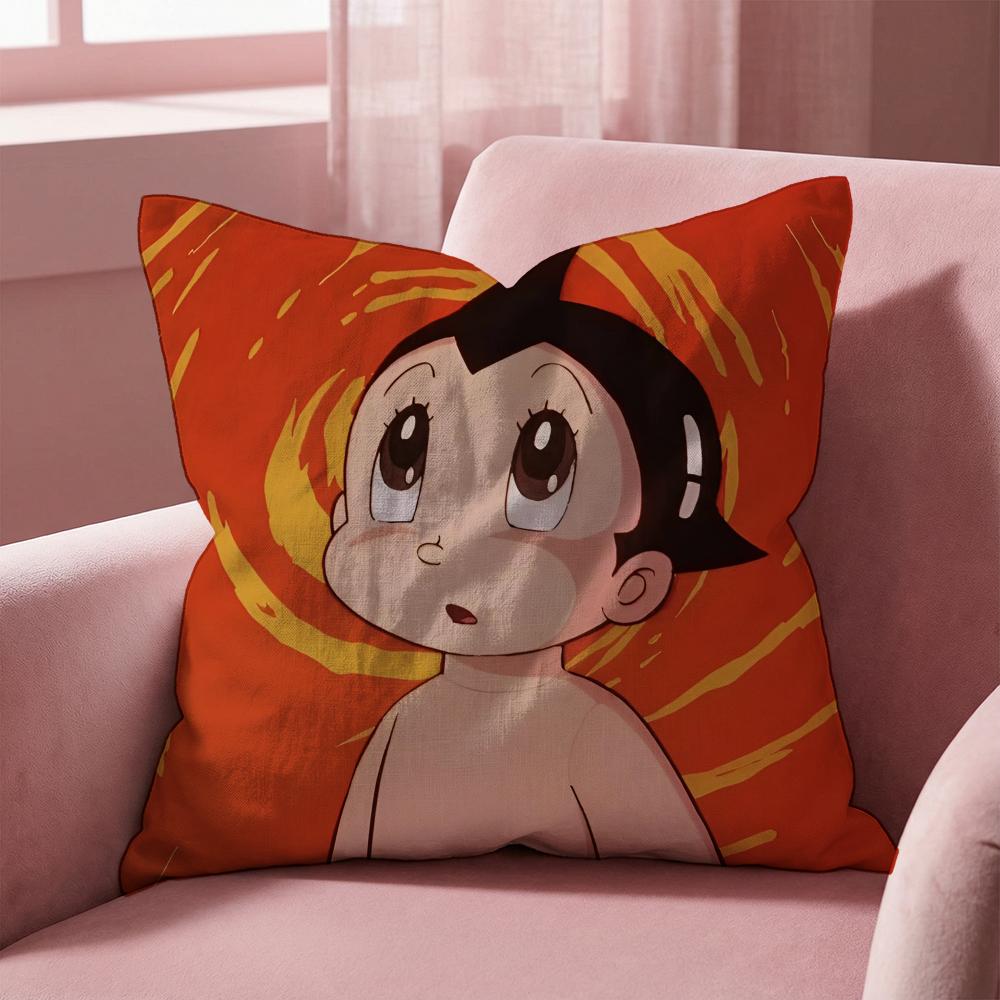 Cartoon A-AstroboyS Cushion Cover Multi-Scene Pillow Cover for Home & Car - Reversible, Soft & Durable for Daily Use