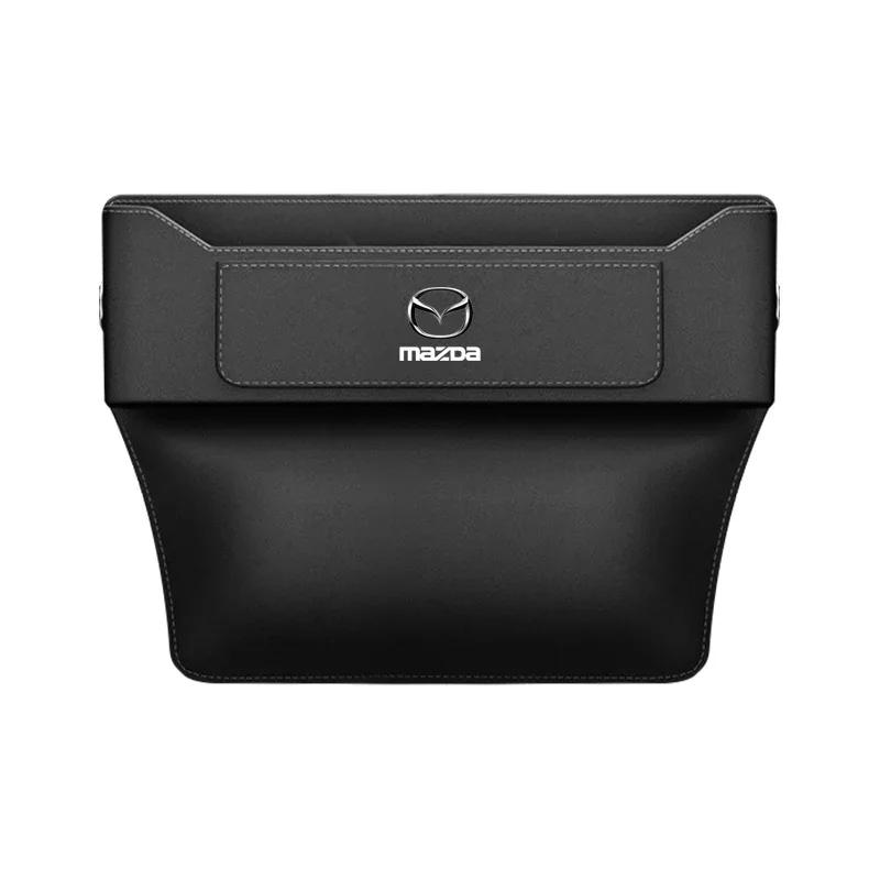 

Органайзер для сиденья автомобиля, ящик для хранения в щель, аксессуары из замшевой кожи для Mazda CX3 CX5 CX7 RX8 CX8 CX90 CX9 CX60 RX7 CX8 Автомобильные товары чёрный